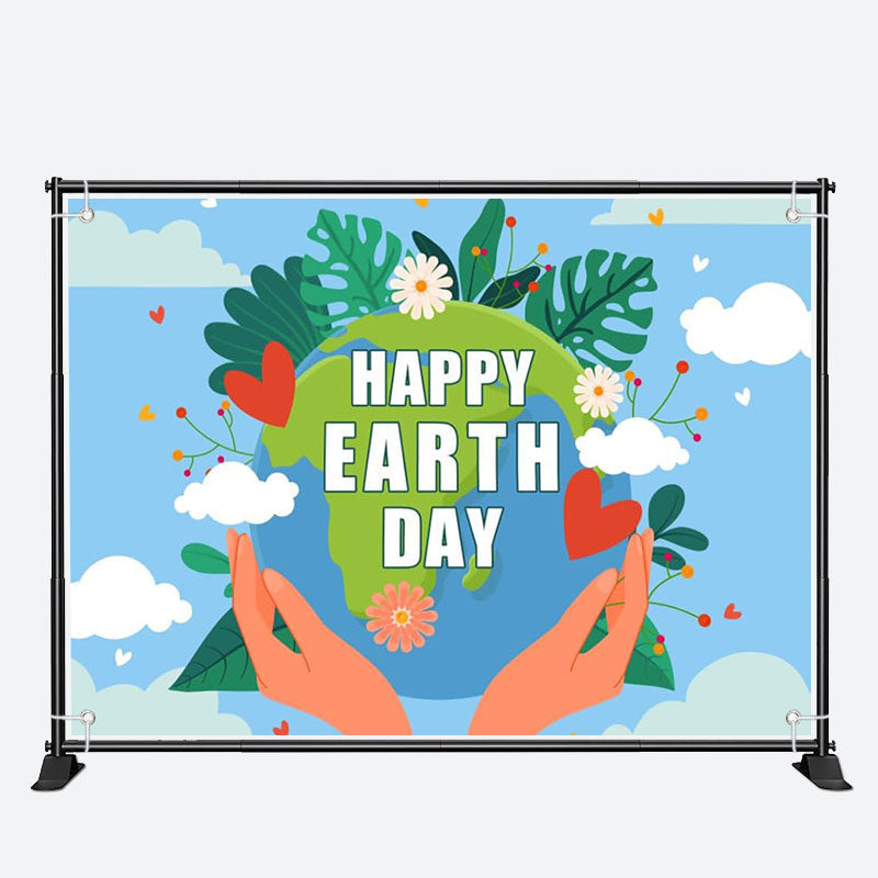 Blue Earth Day Photo Backdrop