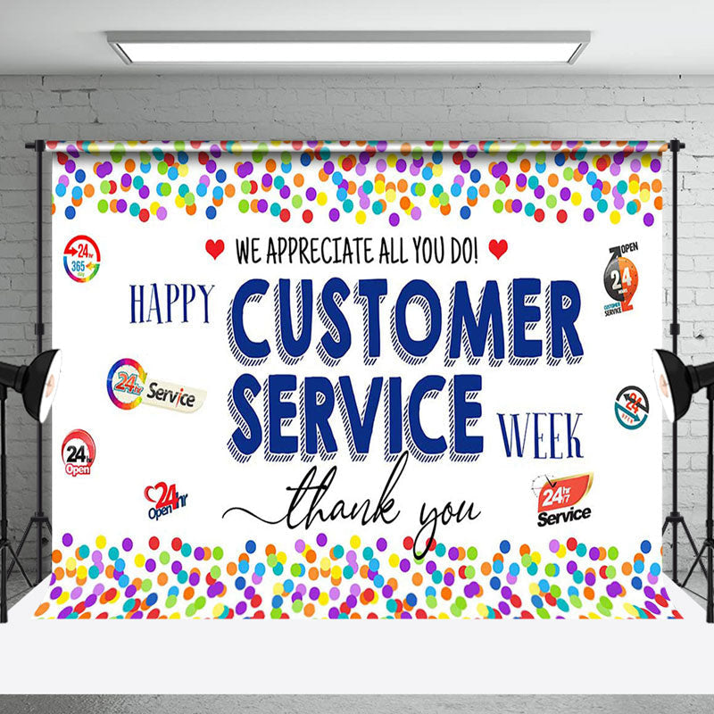 Colorful Dot Thank You Backdrop