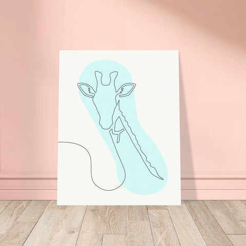 Gentle Giraffe - Minimalist Art Print