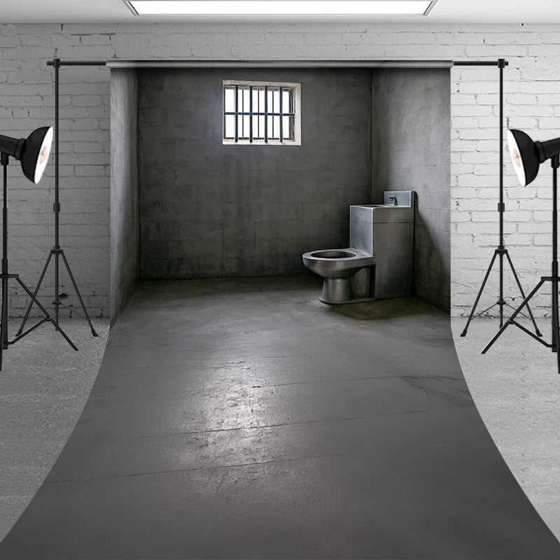 Gritty Prison Cell Photo Backdrop