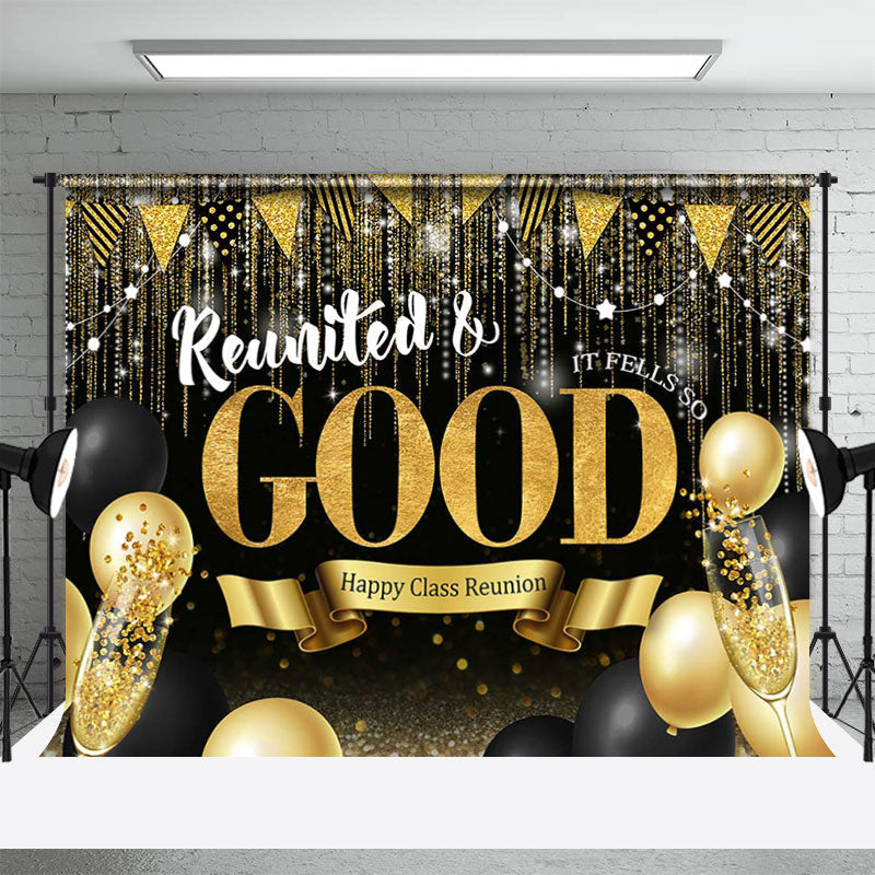 Personalized Gold Graduation Backdrop