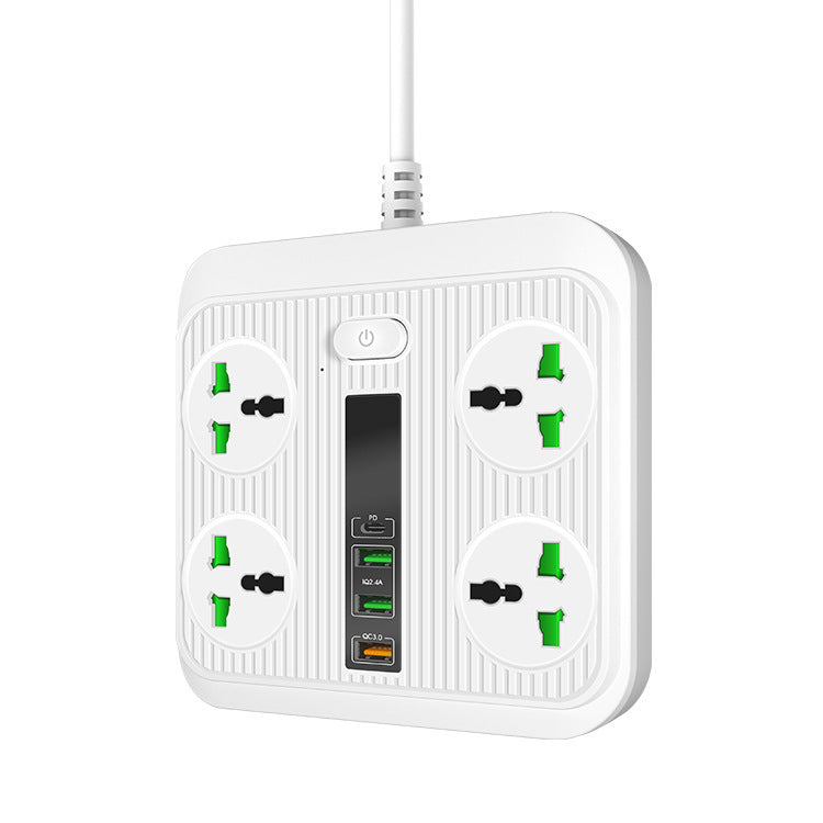 Smart Socket with USB and Type-C Ports